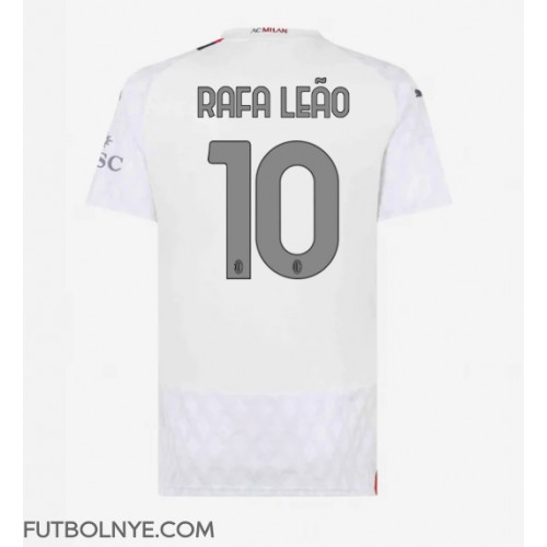 Camiseta AC Milan Rafael Leao #10 Visitante Equipación para mujer 2023-24 manga corta
